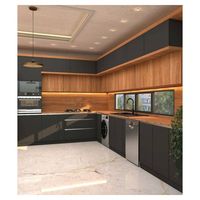 Prima PR-S0618 Armoire de cuisine murale modulaire moderne sur mesure en bois massif, panier de cuisine, garantie 3 ans sur site