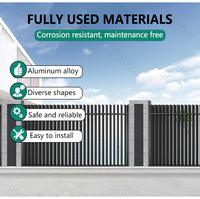 Paneles de Cerca Modulares de Aluminio, Listones Horizontales, Duraderos, Resistentes a los Rayos UV, Ecológicos, para Privacidad en Exteriores, Jardín y Patio