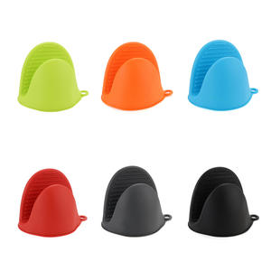 Pinces à main anti-brûlure en silicone, gants résistants à la chaleur, 10 cm, gants ménagers imperméables, vert, bleu, rouge, orange, noir - Product Image 5