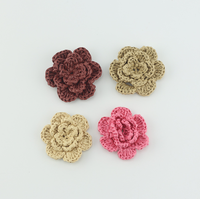 Fleur en raphia simulée faite main pour vêtements, chaussures, accessoires pour cheveux, sacs et accessoires DIY
