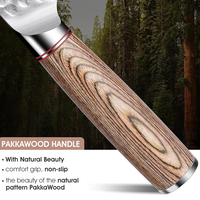 Couteaux de cuisine professionnels avec manche en bois Pakka 5Cr15 couperet en acier Sharp Chef viande et couteau à légumes pour Barbecue pour chefs