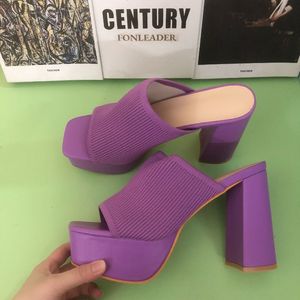 Nouvelles Chaussures à Talons Hauts Confortables en Tissu Tricoté Sexy pour Femmes, Plateforme de 11,5 cm - Product Image 6