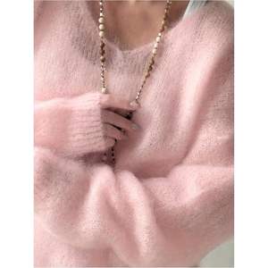 Suéter de Punto Personalizado para Mujer, Cuello en V, Manga Larga, Cómodo, Informal, para Otoño - Product Image 4