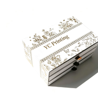 Boîte cadeau rigide multicouche avec logo personnalisé, emballage luxe en carton blanc pour bijoux et cosmétiques