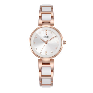 Vintage minimalist elegant round quartz watch waterproof women's quartz watch - Product Image 4