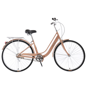 <span class=keywords><strong>Bicicleta</strong></span> Urbana Retro de Una Velocidad para <span class=keywords><strong>Mujer</strong></span>, <span class=keywords><strong>24</strong></span> <span class=keywords><strong>Pulgadas</strong></span>, con Cuadro de Acero y Horquilla de Aleación de Aluminio - Product Image 2