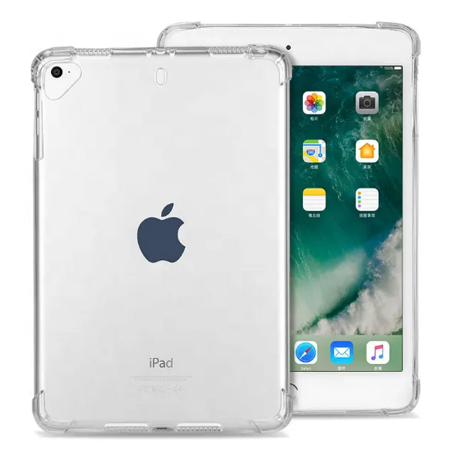 Funda de silicona a prueba de golpes para Apple iPad Air 4, 5, 10,9, 7. ª, 8. ª generación, 10,2, parachoques Flexible, transparente