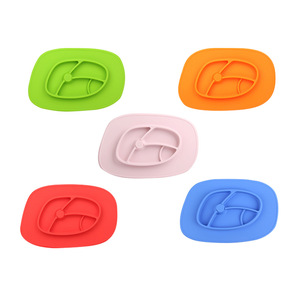 Juego de cuencos de silicona con ventosa para bebés de 0 a 12 meses, sin BPA, tipo arco, con cuchara y tenedor, vajilla infantil - Product Image 5