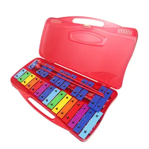 Kids Educational Toy Musical Instruments Metallophone 25 Notes Xylophone With Plastic Case For Sale