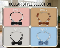 Accessoires chics pour chat, collier pour animal de compagnie BFF, collier en velours bleu avec nœud, collier pour chien avec perles, collier pour chiot mignon, cadeau pour chienne