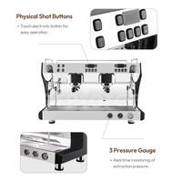 Machine à café italienne professionnelle Careforcafe 4200W 9Bar Pompe rotative 2 groupes Machine à expresso commerciale