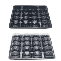 Boîte blister noire Biscuit de qualité alimentaire Plateau d'emballage en plastique PET Boîte d'emballage Macaron