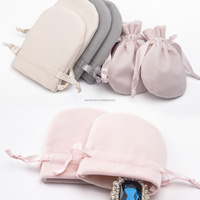 Sacs cadeaux en toile de coton écologiques et durables avec logo personnalisé imprimé, fermeture à cordon, pour bijoux et savon, vente en gros