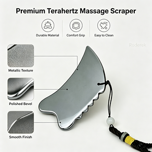 Grattoir Gua Sha en Terahertz en gros, planche <span class=keywords><strong>de</strong></span> <span class=keywords><strong>massage</strong></span> dentelée pour le visage et le corps, soutien au drainage lymphatique, personnalisation du logo OEM - Product Image 2