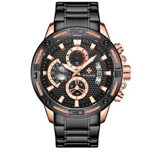 Nuevo reloj de cuarzo luminoso de acero inoxidable dorado de lujo para hombre, reloj deportivo cronógrafo con calendario, informal, de negocios, resistente al agua. - Product Image 2