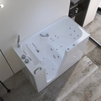 Baignoire autoportante moderne avec hydromassage et robinet inclus pour la rééducation des membres supérieurs/inférieurs dans la salle de bain