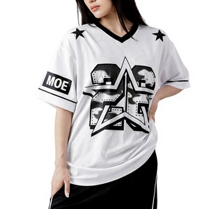 <b>Y2K</b> streetwear Custom White Black American Football Jersey Sublimation Football High Quality Lightweight T-<b>shirts</b> Streetwear Tee - Product Image 3