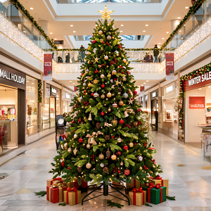 Usine OEM ODM : Système d'éclairage LED RGB à changement de couleur pour sapins de Noël, Décoration de Noël, Fournisseur pour événements et centres commerciaux, Éclairage pour sapins de Noël - Product Image 1