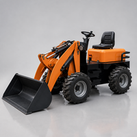 Chargeur frontal électrique de 1200 kg avec une capacité de godet de 1,5 m, 4 roues motrices, haute efficacité, vente directe d'usine