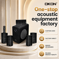 Système audio home cinéma 5.1 canaux OKON HY-310 avec caisson de basses actif Bluetooth, ensemble sonore pour TV et cinéma
