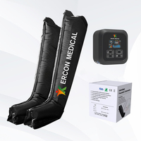 Bottes de pressothérapie à compression à 6 chambres, contrôle séquentiel de la pression d'air pour les jambes, amélioration de la circulation 30-260 mmHg, 6 modes