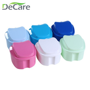 DeCare Apple Shaped Dental Case Plastic Portable Retainer <b>Storage</b> <b>Box</b> For Braces Denture Care - Product Image 2