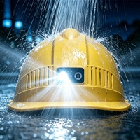 Casque de chantier intelligent avec balise lumineuse clignotante, protection anti-choc IP66, localisation GPS et connectivité IoT