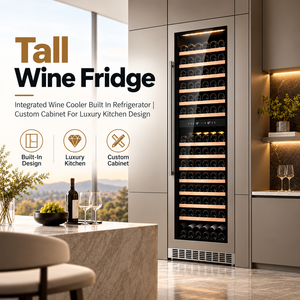 Réfrigérateur à <span class=keywords><strong>vin</strong></span> haut de gamme Minghou, intégré, avec armoire personnalisée pour une conception de cuisine de luxe - Product Image 1