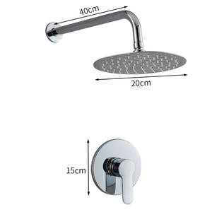 Ensemble de douche mural moderne doré en gros, avec sortie supérieure en acier inoxydable 304, optionnel 8-16 pouces, en laiton mural - Product Image 5