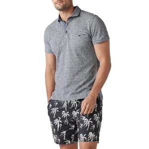 Conjunto de 2 piezas de verano informal de moda: Camiseta polo estampada de manga corta transpirable y pantalones cortos 100% algodón. - Product Image 5