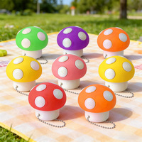 Porte-clés tendance en forme de champignon imprimé en 3D, bouton anti-stress pour clavier mécanique
