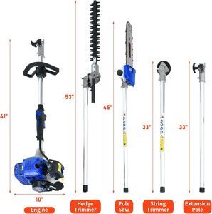 Industrial 2 Stroke Engine 52cc <b>Gasoline</b> Brush Cutter Lawn Mower Weed Eater Hedge Trimmer - Product Image 4