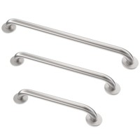 Barre d'appui de sécurité en acier inoxydable brossé multi-tailles, pack de 18, 36, 42 pouces, diamètre de 1,5 pouce, rail d'aide à la douche ADA pour utilisateurs seniors