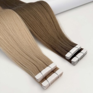 Extensiones de Cabello Adhesivas Europeas al por Mayor, Cabello Rubio Europeo Ombre de Doble Cara, Extensiones de Cabello Adhesivas 100% Cabello Humano - Product Image 6