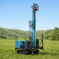 Foreuse de puits d'eau sur chenilles haute performance SM300, diesel-hydraulique, portable, pour forage jusqu'à 300m