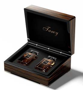 Scatola di lusso personalizzata in legno di profumo, legno di noce di faggio, serigrafia intagliata al Laser, adatta per imballaggi regalo avanzati - Product Image 4