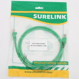 كابل التصحيح Rj45 المسطح المحمي بدون رادع لرقعة الإنترنت من كلوريد البولي فينيل كلوريد <span class=keywords><strong>UTP</strong></span> FTP SFTP لـ CAT5E CAT6 CAT6A CAT7 متاح m 1m - Product Image 2