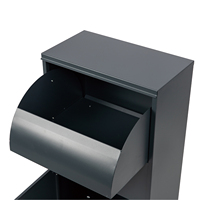 Boîte aux lettres murale résidentielle extérieure en acier inoxydable au design moderne personnalisé avec clé, en métal