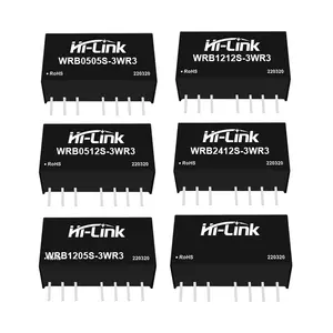 Hi-Link hot sale WRB4812S-3WR3 new 3W 48V to 12V 250ma step down dc dc converter isolated switching power supply module