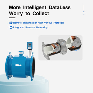 DN300 Electromagnetic <strong>Flow</strong> <strong>Meter</strong> IP68 Capacitive Keys Integrated Pressure Sensor High Accuracy - Product Image 3