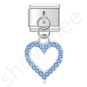 Pulsera de Corazones con Dijes Italianos de Acero Inoxidable en Varios Colores, Estilo YIWU - Product Image 3