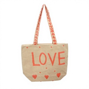 Sac fourre-tout matelassé en velours bohème pour femme, fait main, motif lettres, longues poignées, sacs de shopping à bandoulière, fermeture ouverte, 100 % coton - Product Image 1