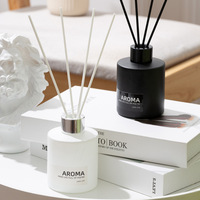 Diffuseur à bâtonnets en fibre de verre de luxe pour huiles essentielles, populaire pour hôtels, maisons et bureaux, avec parfum personnalisé