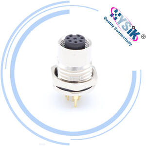 M12 Panel Umpan Melalui 8 Pin Terlindung Konektor PCB SACC-DSI-M12FS-8CON-M16 SH 1441930 - Product Image 3