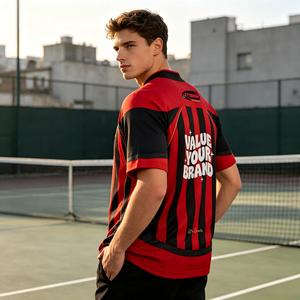 Camiseta de Fútbol de Alta Calidad para Hombre, 100% Poliéster, Impresión por Descarga, Personalizable con Logotipo, Número y Nombre del Equipo, Transpirable - Product Image 4