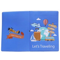 Cadeaux d'affaires multifonctionnels Voyage autour du monde Porte-passeport et organisateur de billets d'avion Impression numérique