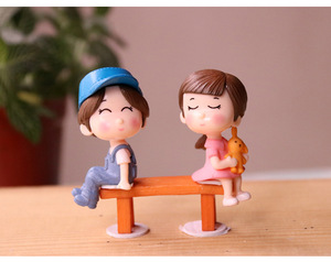 Soododo Hot Bán Mini PVC Ngồ<span class=keywords><strong>i</strong></span> Băng Ghế Dự Bị Hôn Búp Bê Mô Hình Phim Hoạt Hình Hình Đồ Trang Trí Nhỏ Món Quà Ngày Valentine - Product Image 6