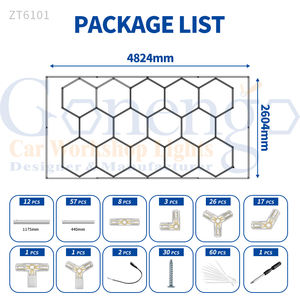 Nouvelle usine Super lumineux Auto détaillant le cadre 6500K salle de sport Garage hexagone <span class=keywords><strong>néon</strong></span> - Product Image 2