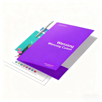 Brochure d'entreprise personnalisée A4 Marque Wenxiang, conception de proposition sur une page, dorée, imprimée offset, papier couché, plastifiée, pliée