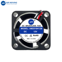 Ventilateurs axiaux DC AM2510H12B 25*25*10mm 12000RPM 5V 12V à roulement à billes étanches et silencieux